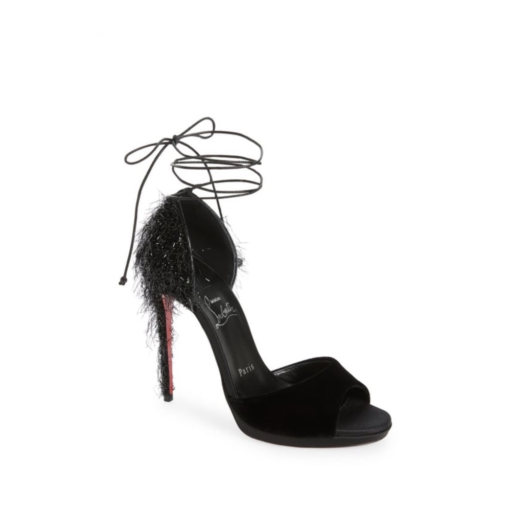 Christian Louboutin BLACK Leather heels - Picture 1 of 4